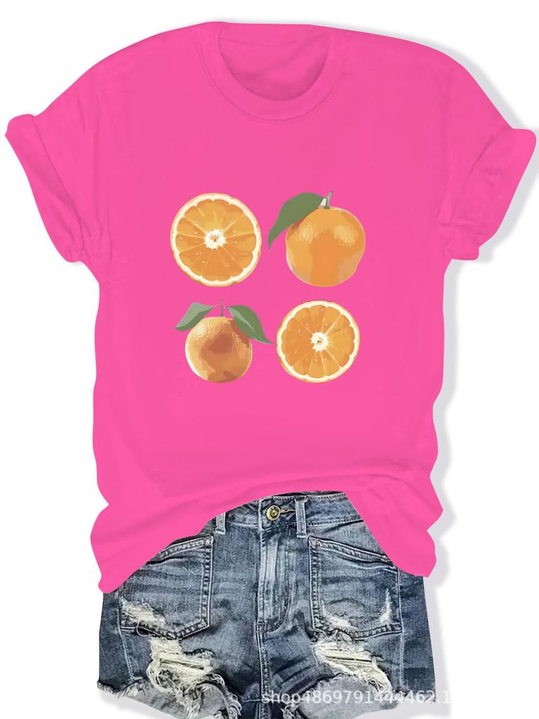 Women's Fashion Round Neck T-Shirt for Cross-Border Trade