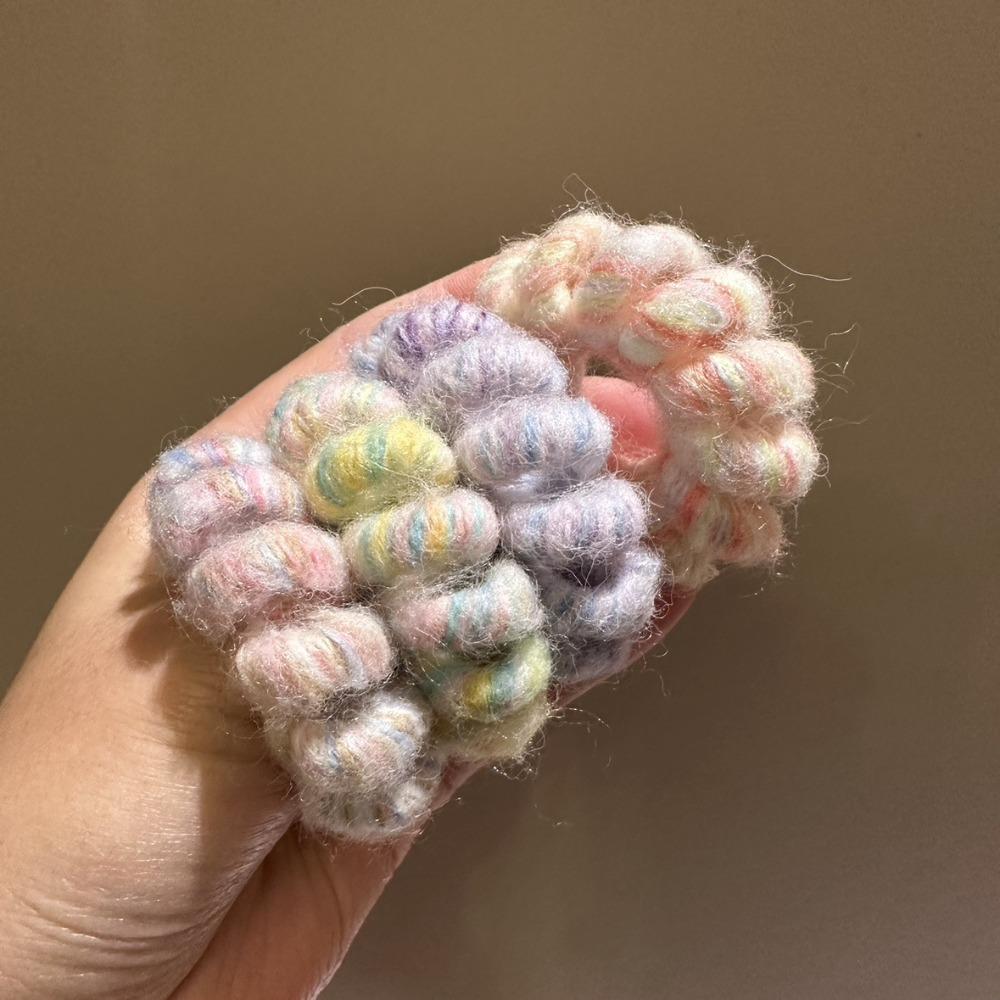 Beautiful Colorful Yarn Hairbands for Women Telephone Coil Shaped Strong Elastic Hairbands Autumn Winter Headwear