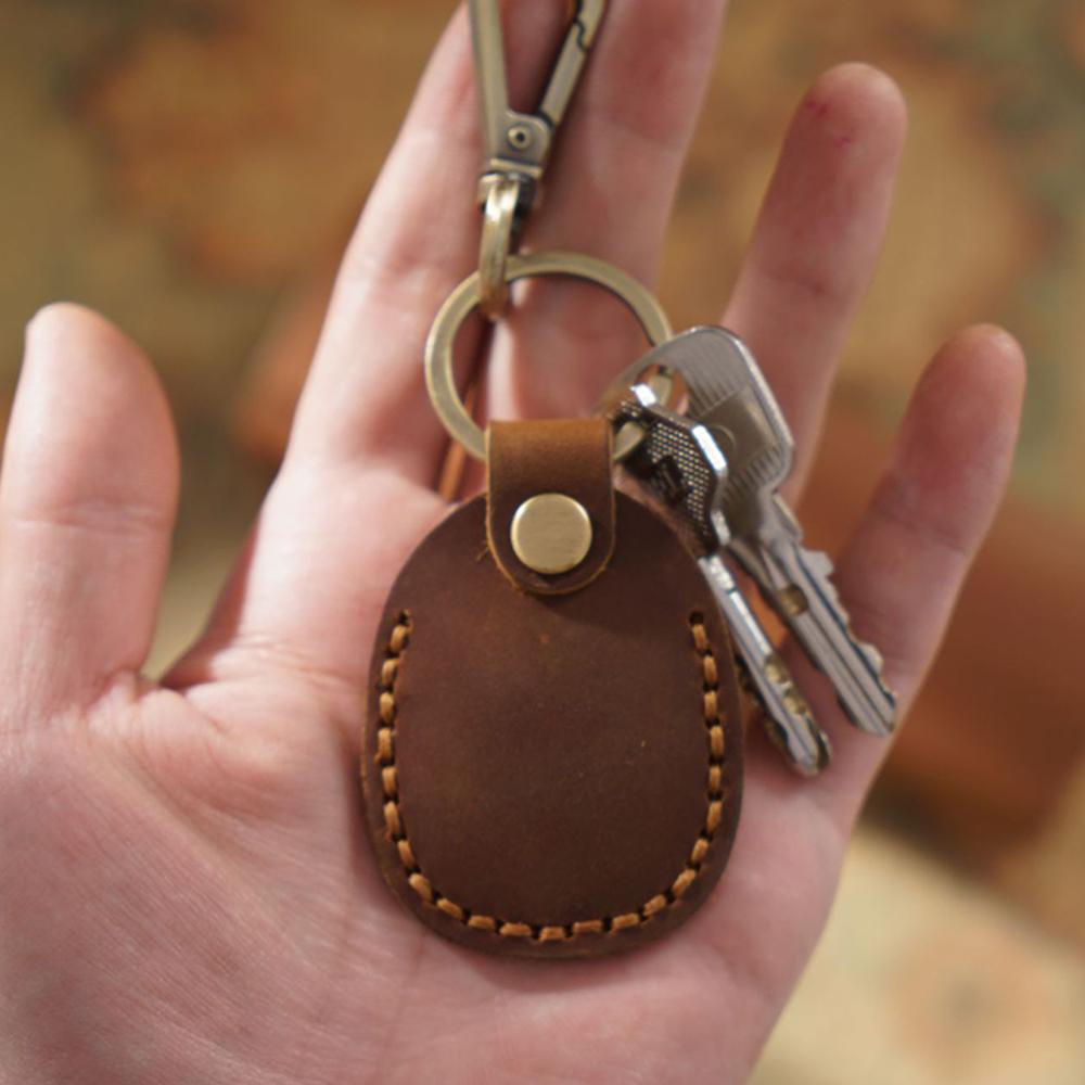 Genuine Leather Key Kits Handmade Universal Access Card Protective Case with Keychain Smart Card Reader Writer for Community Home Use Keychains