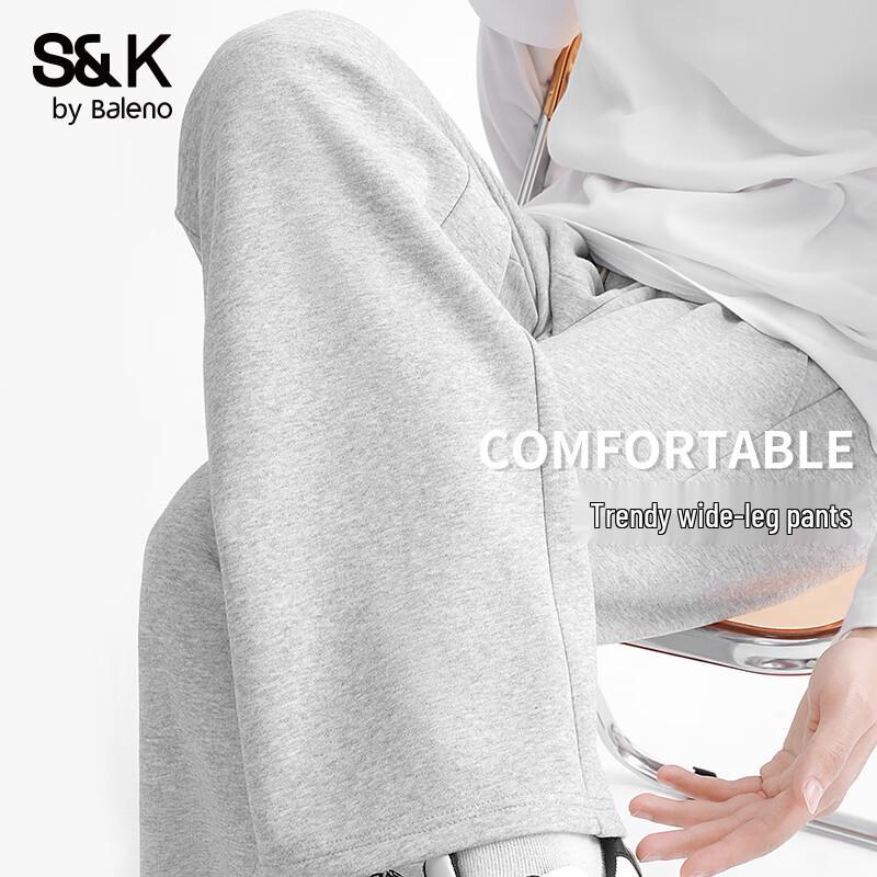 Baleno S&K Men's Heavyweight Knit Wide-Leg Trousers