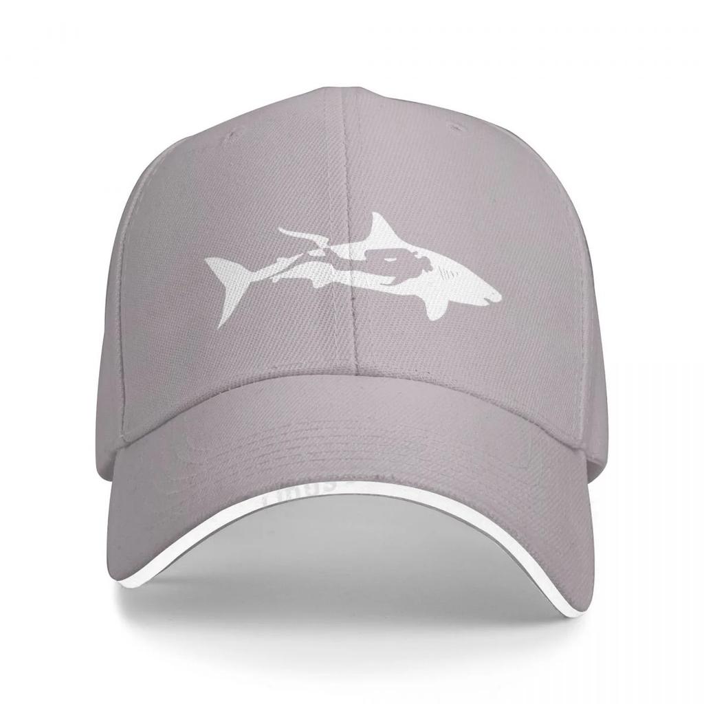 Shark Diver Scuba Diving Dive Baseball Caps Adjustable Fashion Casual Outdoor Style Dive Shark Hats