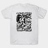 Men Black Print T-shirt Computers No-Cut Transfer Paper Print Cotton Tshirt