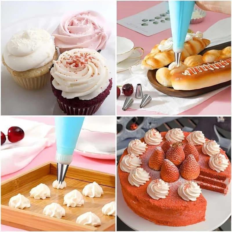 Icing Cream Piping Nozzle Tips Confectionery Pastry Bags Stainless Steel Nozzles Tip Cake Decoration 38Pcs Cake Decorating Tools