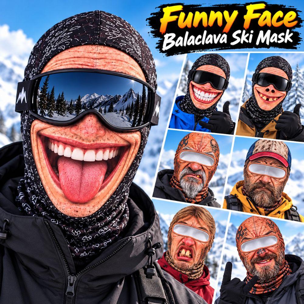 White Mustache Old Man Balaclava Face Mask Ski Mask Hood Outdoor/Cycling/Pranks/Party