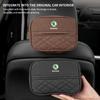 JNK3 Car Suede Tissue Box Organizer Accessories For Skoda Kylaq Elroq Kodiaq Octavia Enyaq Kamiq Scala Rapid Superb Karoq Fabia Yeti