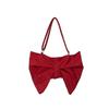 (Weinrot)Modische Schleifenform Tragetasche Schleife Plissierte Umhängetasche Damen Umhängetaschen Große Kapazität Leichte Pendlertaschen