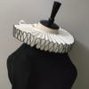 Middelaldersk viktoriansk volangkrage med svart kant for voksne Halloween-festantrekk Renessanse Cosplay Halsruff