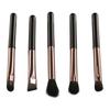6 in 1 Makeup Brush Set Portable Synthetic Cosmetic Brushes Set for   Blending Powder Eye Shadow with Mirror