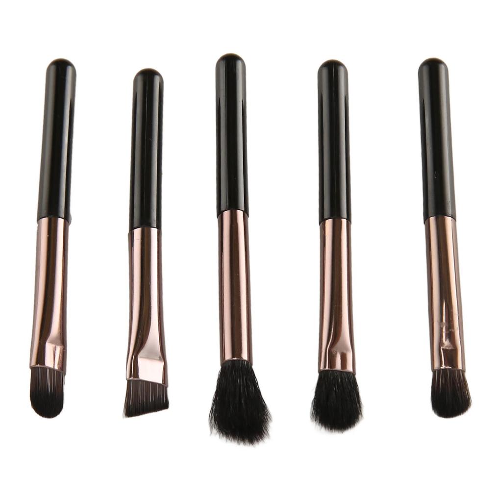 6 in 1 Makeup Brush Set Portable Synthetic Cosmetic Brushes Set for   Blending Powder Eye Shadow with Mirror