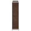 Fabric Shoe Cabinet with Cover 115 X 28 X 110 Cm Brown