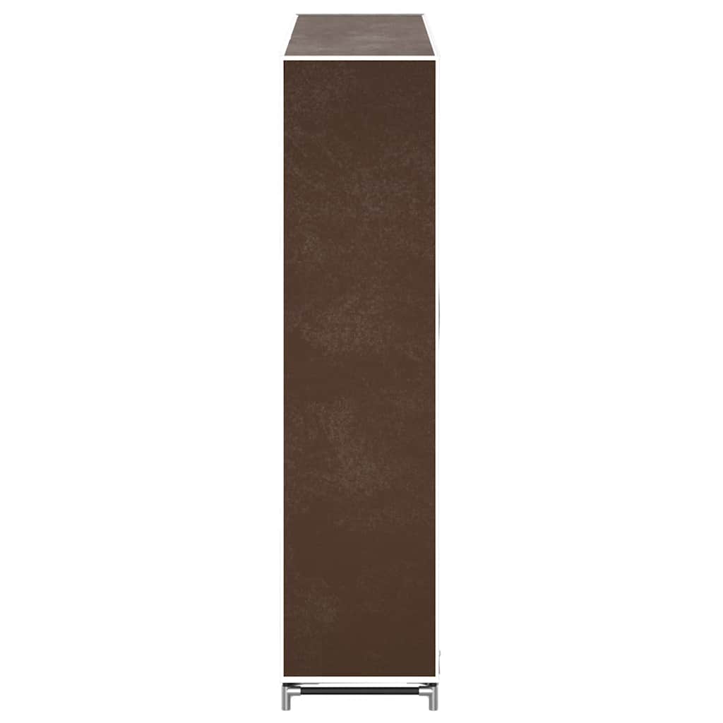 Fabric Shoe Cabinet with Cover 115 X 28 X 110 Cm Brown