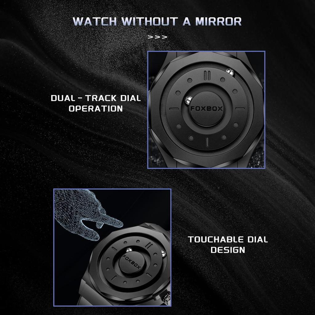 LIGE New Magnetic Watch FXOBOX Creative Personality Men's Quartz Watch Fashion cCasual Sports Men's Watch