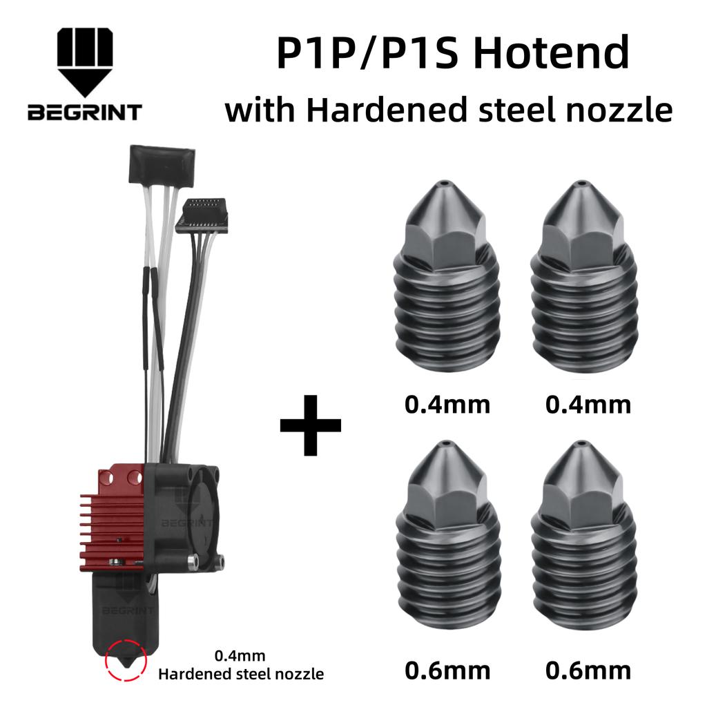 Komplette Hotend-Baugruppe Hotend für Bambu Lab X1 X1C P1P P1S mit Lüfter-Upgrade 2.0 mit Düse Kompletter Bambus Lab X1 Carbon