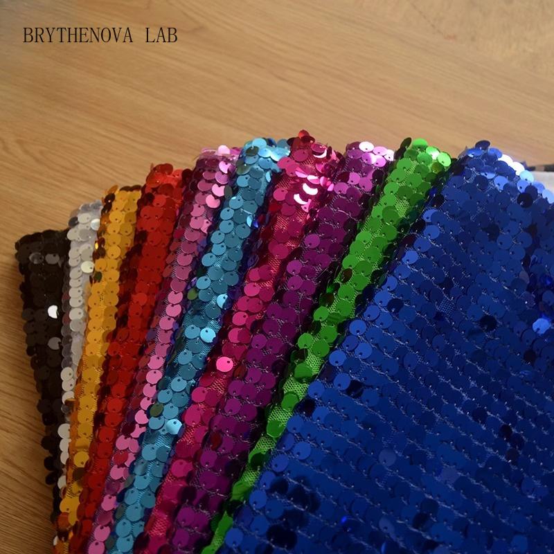 Wedding Stage Background Fabric Sequin Festival Party Decorative Fabrics for Costumes Performance Encrypt 9mm Glitter