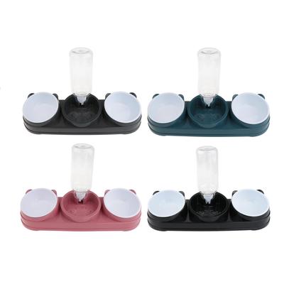3 In 1 Dog Cat Bowls with Water Dispenser Easy Cleaning Pet Feeder Wet and Dry Food Bowl Pet Feeding Bowls for Feeding Kitten