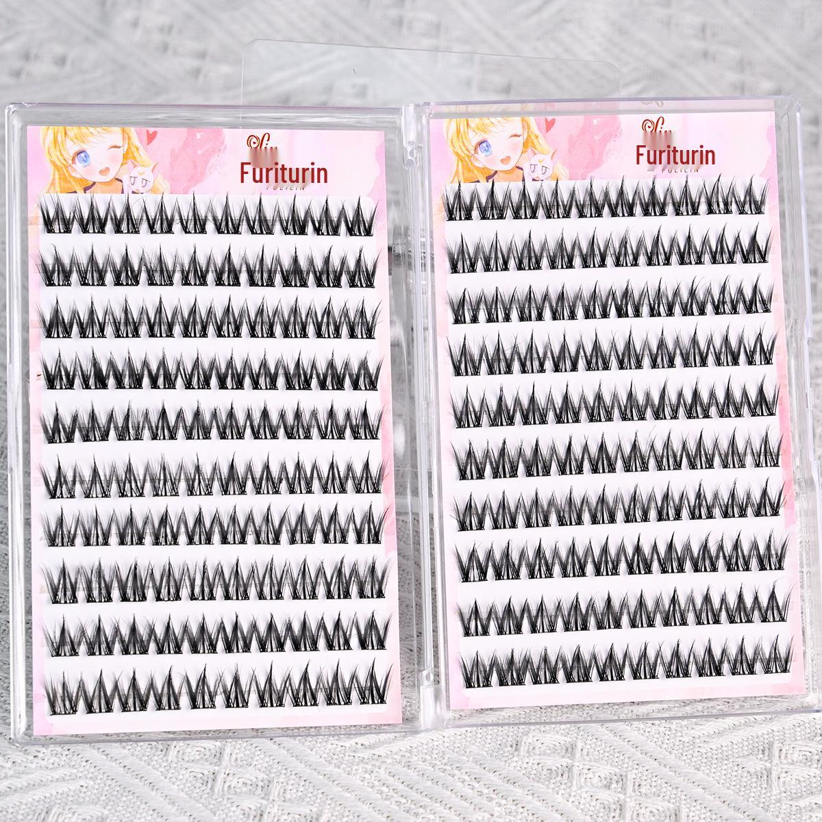 Adhesive-Free Natural Curl False Eyelashes for Bold, Dog-Like Eyes