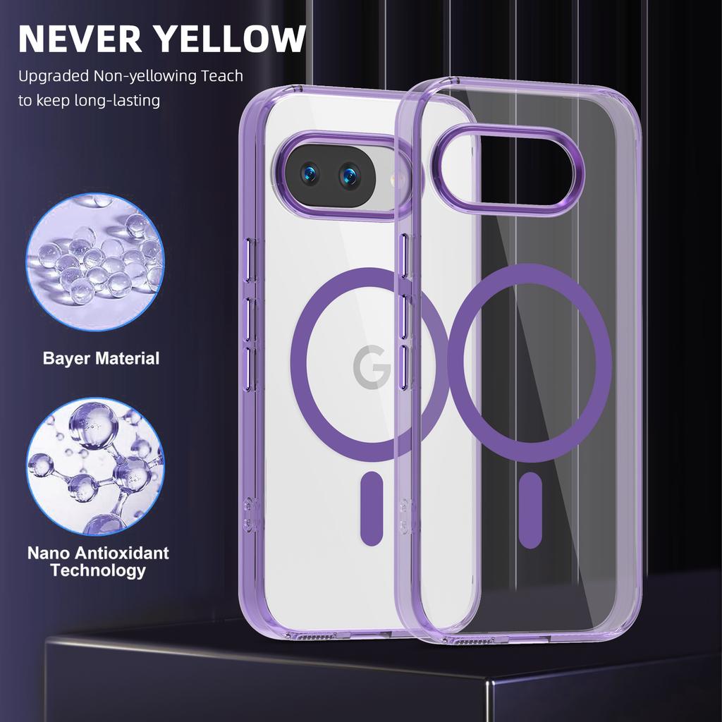 Ice Color Magnetic Suction for Google 9A Charging Phone Case PiXEl9a Ice Mist Semi-transparent Anti-drop Case