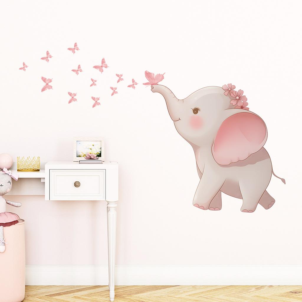 Colorful Flower Pendant Lamp Bird Wall Sticker For Bedroom Living Room Entrance Home Background Decoration Self-adhesive 29*22CM