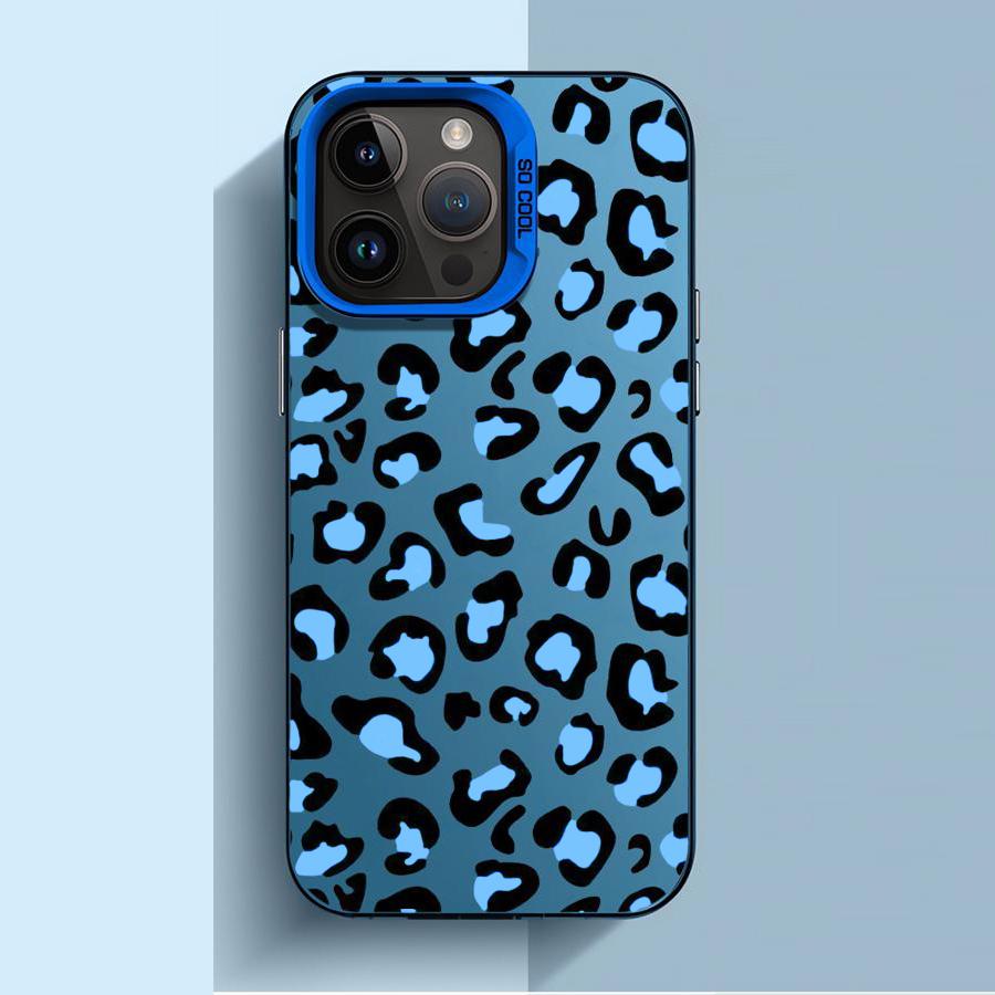 Leopard Print Pattern Six Color Phone Case For iPhone 16 15 14 13 12 11 Pro Max 7 8 Plus XR XS Max Shockproof Matte Back Cover