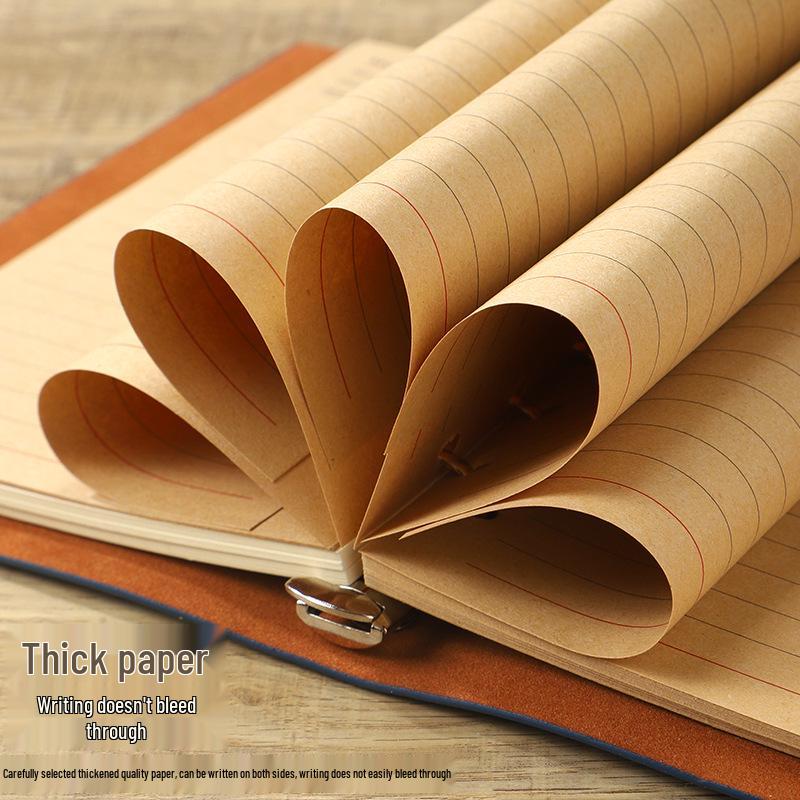 Retro Leaf Ring-Bound Travel Journal Notebook