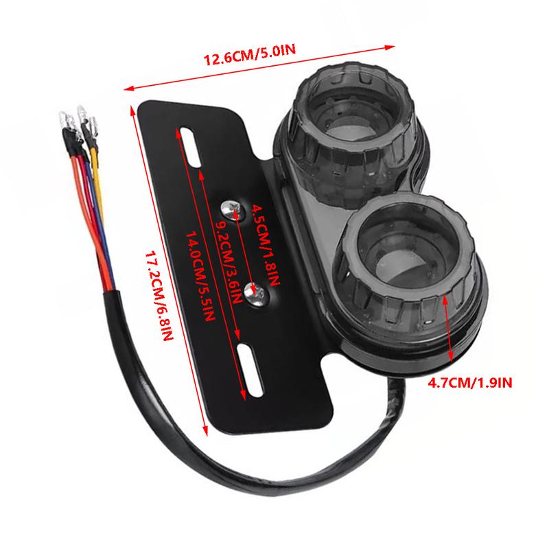 12V Motorcycle Tail Light With Turn Signal Indicator Stop Lamp License Plate Bracket Lamp Integrated Universal For Motorbike