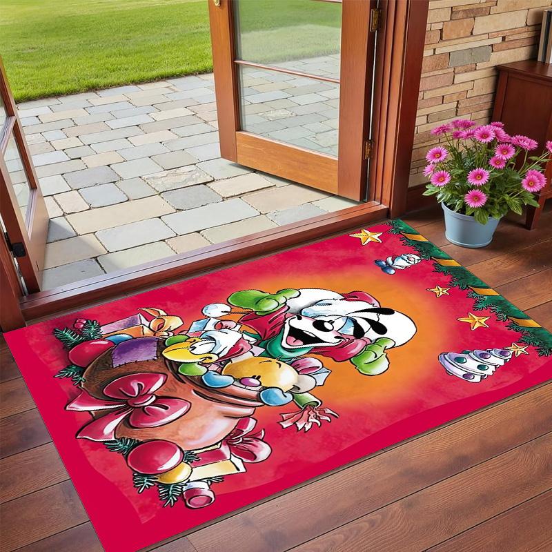 Diddl Print Crystal Velvet Plush Rug Anti?Slip Wear?Resistant Floor Carpet For Indoor Household Home Decoration