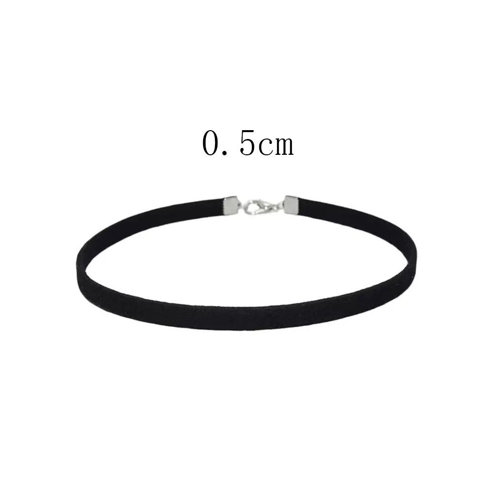 Gothic Black Velvet Choker Necklace Adjustable Rope Women Girl Kpop Jewelry Accessories for Party Gift
