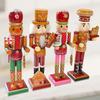 Festival Nutcrackers Soldier Ornament Delicate Christmas Wood Nutcrackers Soldiers Hand Painted Festival Decoration