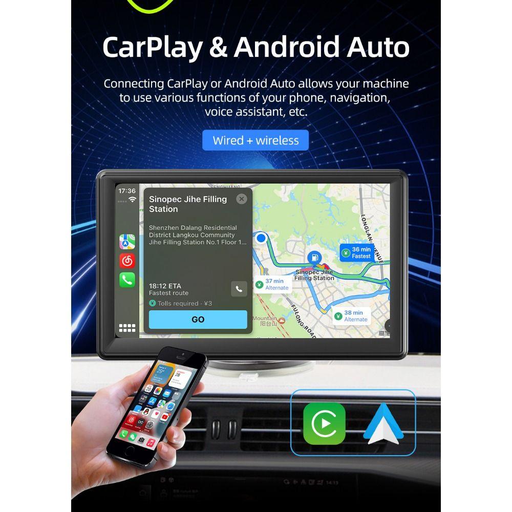 7 Inch Car Mp5 Portable Multimedia Video Player Wireless Carplay Android Auto Bluetooth FM Touch Screen