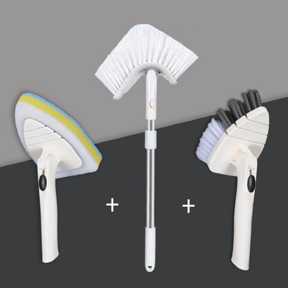 

3 in 1 Multifunctional Fish Tank Aquarium Wall Cleaning Brush Hard Bristle Brush Sponge Brush Extendable Cleaning Tools