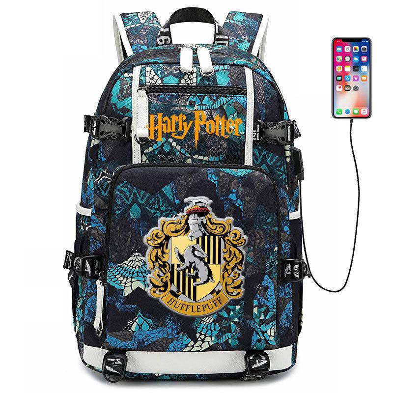 Magic School Usb Student School Bag Harry Potter Backpack Men'S And Women'S Casual Travel Bag