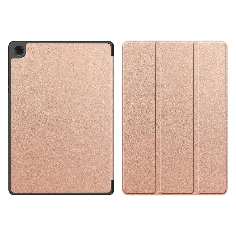 

Чехол для планшета 11 дюймов с функцией автоматического перехода в режим сна/пробуждения и слотом для стилуса, складная подставка с тремя отверстиями, износостойкий чехол для Galaxy Tab A9 Plus розового золота
