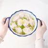 Ceramic Household 10 Inch High Aesthetic Double Ear Soup Bowl Anti Scald Relief Soup Bowl Underglaze Color Process