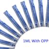 5 10 20 50 100Pcs 1ML Plastic Syringes Cubs Measuring Hydroponic Measuring With OPP Cover Sampler Epoxy Resin Syringe Tool 1ML