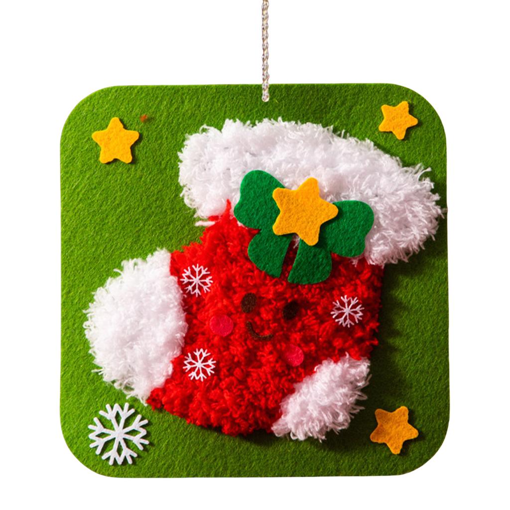 DIY Christmas Embroidery Kit Multi-Purpose Lovely Animal Embroidery  Set Xmas Felt Sewing Craft for Adults Beginners