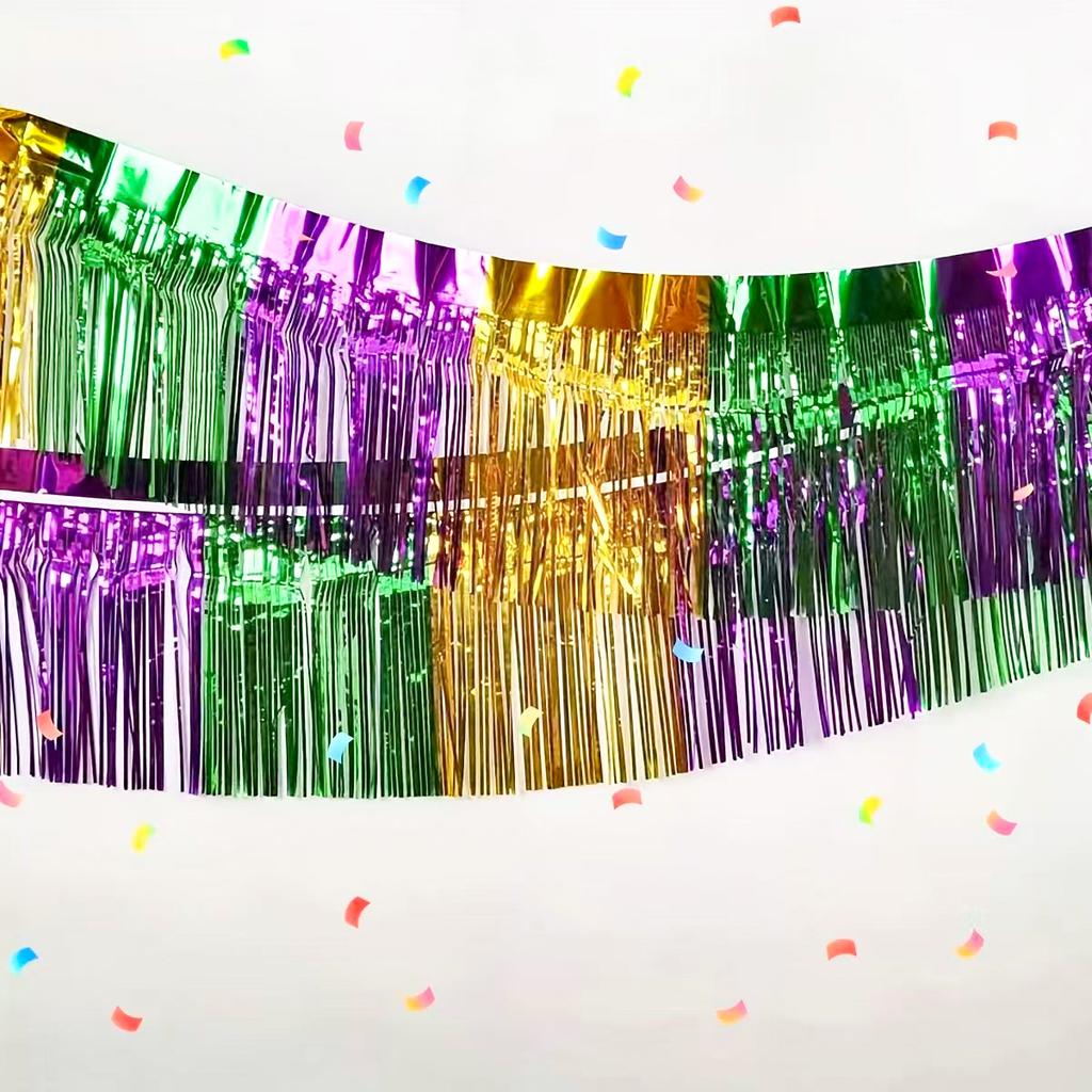 3M Premium Fringe Banner Party Streamers Foil Tinsel Garland For Birthday Wedding Anniversary Party Decorations Hanging Decor