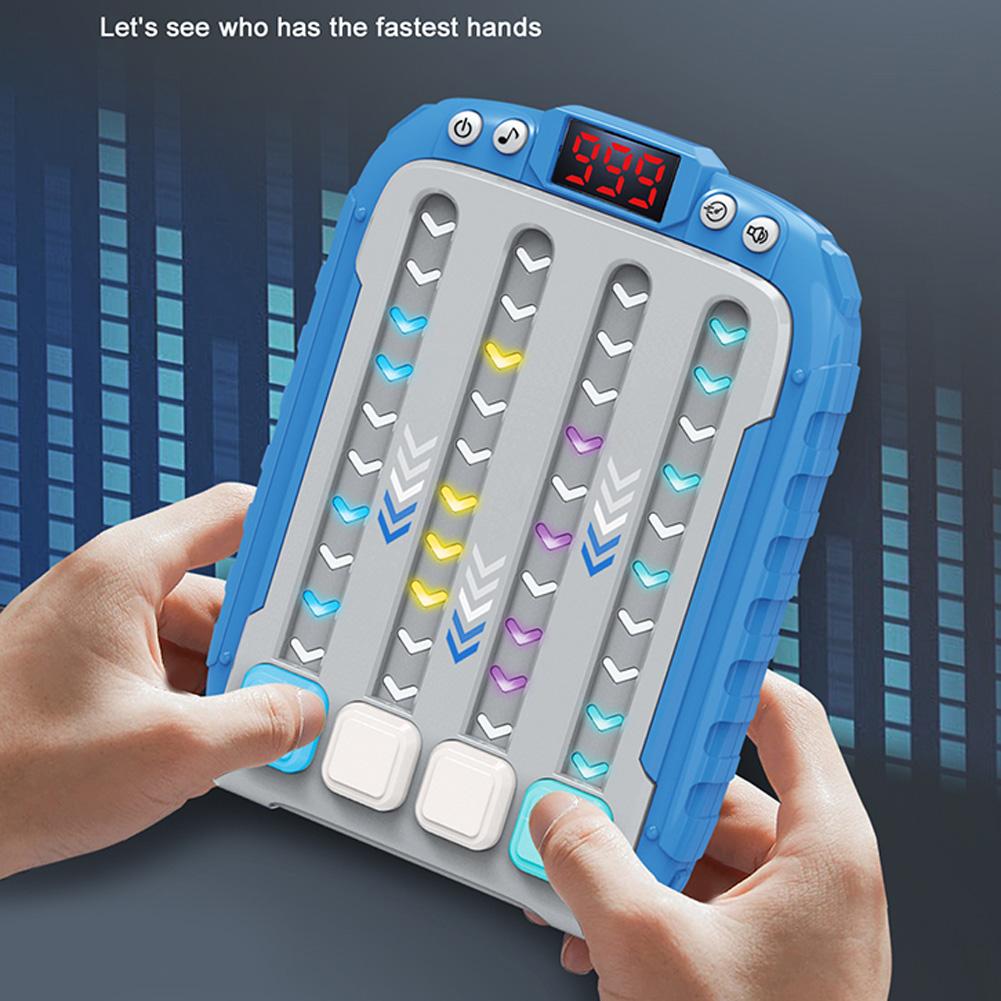 Handheld Electronic Music Rhythm Game Machine Light Up Stress Relief Quick Push Toy With Music 3 Speed Gifts For Girls Boys