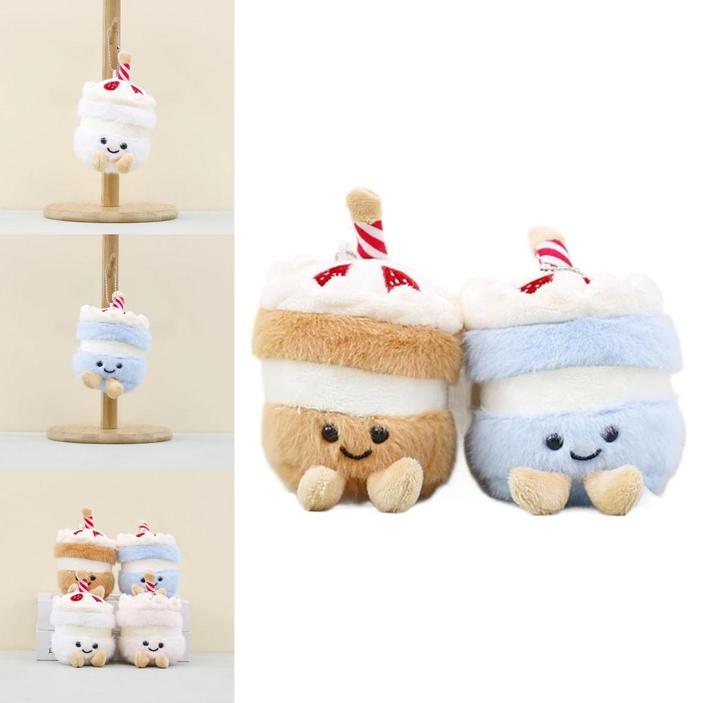Adorable Ins Style Plush Candle Cake Keychain Doll Decor Soft Toy Accessory