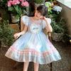 Girls' dress summer 2026 new style girls' big girl summer trendy bubble sleeves ponytail dress summer princess dress trend