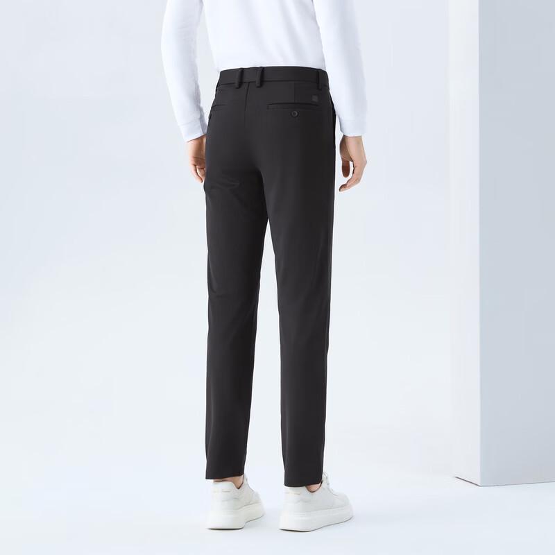 SEVEN Men's Mulberry Silk Blend Business Casual Trousers