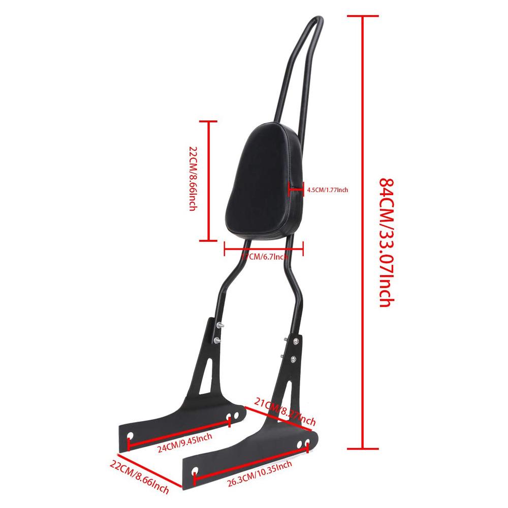 Modifizierte Rückenlehne für Dyna Street Bob, Super Glide, Low Rider, Wide Glide