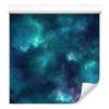 Watercolor Galaxy Wallpaper Turquoise and Navy Blue, Navy Blue Background 50x1000