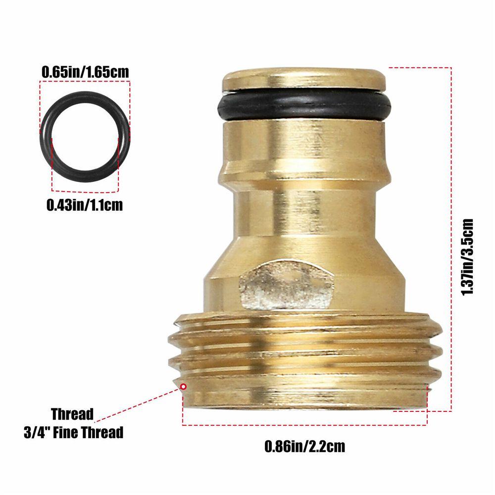 Garden Practical Solid Brass Hose Quick Connector Water Pipe Fit Female Male Thread Fitting Adapter
