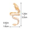 Dragon Shape Ear Clip Exquisite Earrings for Women and Men Clip On Earrings Crystal Dragon Ear Cuff Ornament for Daily
