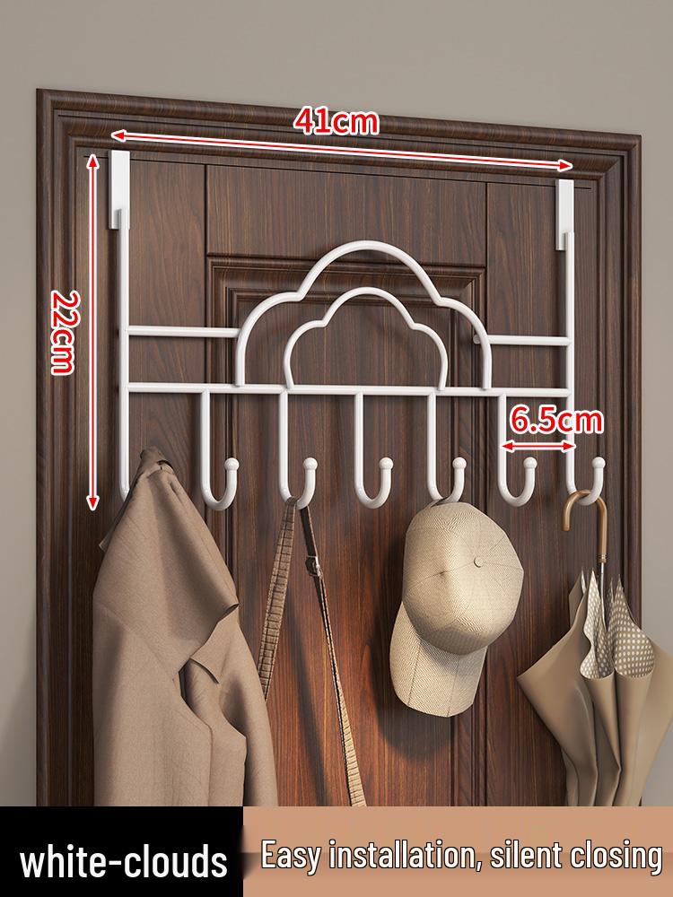 Door-Mounted Hook & Storage Rack for Clothes, Coats, and More