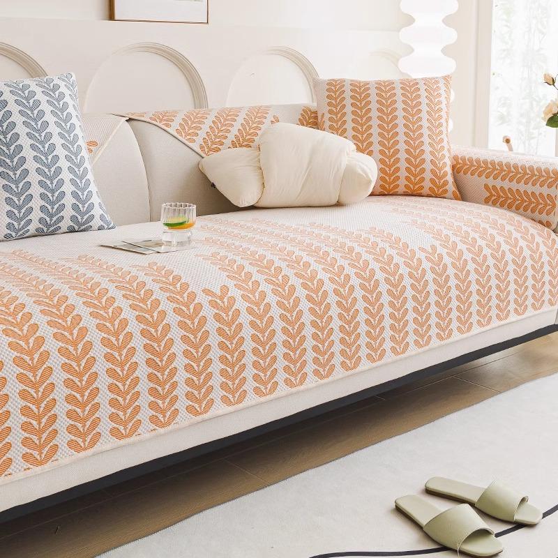 Ice Silk Sofa Cushion Summer Simple High-End Sofa Cover  New Mat Seat Cushion Non-Slip Rattan Cover