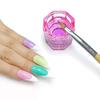 2 Pcs Dappen Dish Cups for Nail Art Acrylic Liquid, Pinkish/Blue Glass Nail Monomer Liquid Bowl Dappen Dish Acrylic Powder Holder