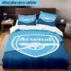 FC Arsenal Wappen 3-teiliges Bettwäscheset 2D-Druck (Enthält 1 Bettbezug + 2 Kissenbezüge Ohne Füllung), Schlafzimmerdekoration, Ventilatorgeschenk