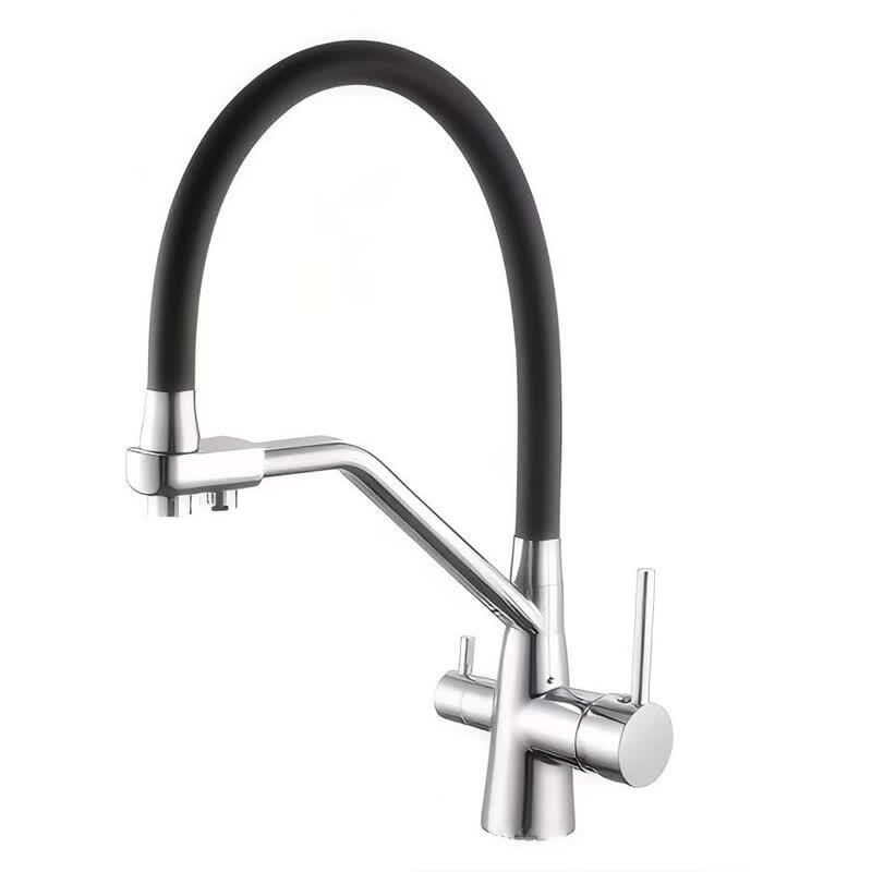 TLXT Wall-Mounted Hot & Cold Swivel Kitchen Faucet
