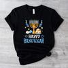 Happy Hanukkah Jewish Holiday Tshirt Woman Man Fashion Casual Cotton Graphic T Shirts Streetwear Tops Tee Shortsleev